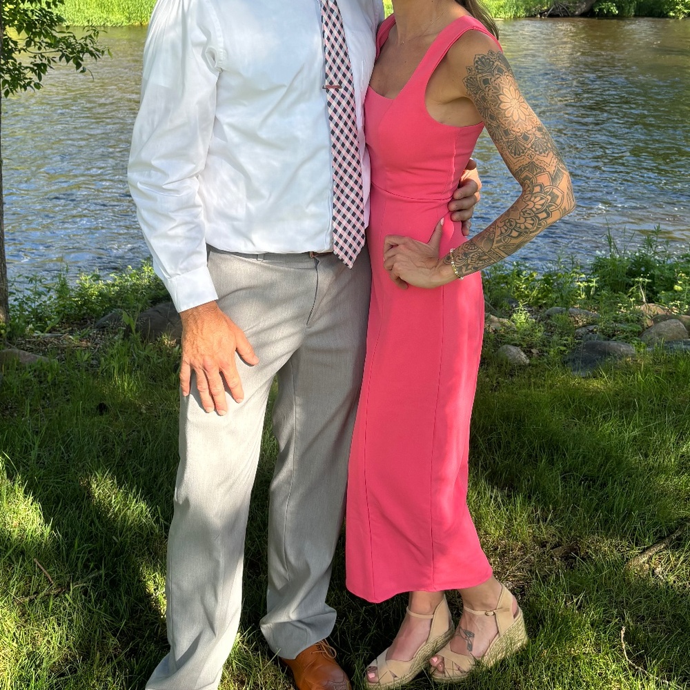 Show Me Your Mumu Eden Midi Dress - Flamingo Pink - XS - Picture 2 of 6